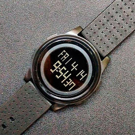 Чоловічий наручний годинник Skmei Ultra New 1206 Чорний з чорним циферблатом