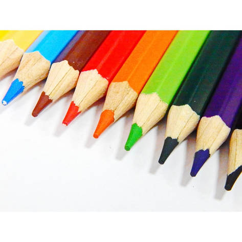 Олівці кольорові 24цв. JOSEF OTTEN Профі-Арт тригранні двосторонні С12-24, фото 2
