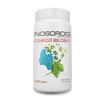 Вітаміни Гінкго білоба Носоріг / Nosorig Nutrition Ginkgo Biloba 120 капсул