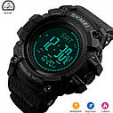 Чоловічий годинник Skmei Processor з кроком і барометром Чорний, фото 5