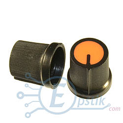 Ручка потенціометра 15x15 помаранчева