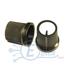 Ручка потенціометра 15x15 біла