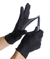 Нітрилові щільні (5,0 грамів) чорні рукавички без пудри (50пар/100 шт.)