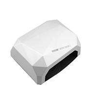 Лампа для гель-лаків і гелю LED+CCFL Diamond 36W, з таймером 10, 30 і 60 сек.,колір білий