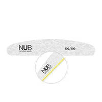Пилка для нігтів NUB 100/100 напівкруг, колір сіро-жовтий