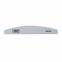 Пилка для нігтів NUB 100/180 напівкруг, колір сірий
