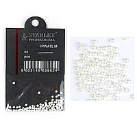 Декор для нігтів Starletprofessional напівперли, середній, колір білий 100 шт.