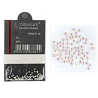 Декор для нігтів Starletprofessional напів-перли, маленький, колір білий з перламутром 100 шт