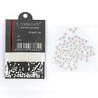 Декор для нігтів Starletprofessional напів-перли, середній, колір білий з перламутром 100 шт