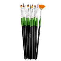 Набір кістей для геля Starle Professional, з бруським, 9 шт.