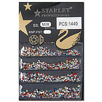 Стрази Starlet Professional, s1-s5, колір-мікс, 1400 шт