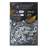 Стрази Starlet Professional, s1-s20, колір-мікс, 720 шт