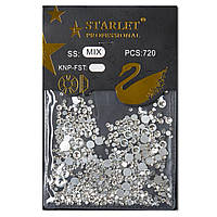 Стрази Starle Professional, s1-s20, колір срібла, 720 шт