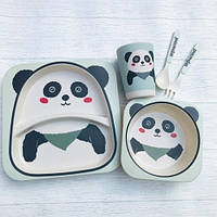 Дитячий посуд з бамбука Панда