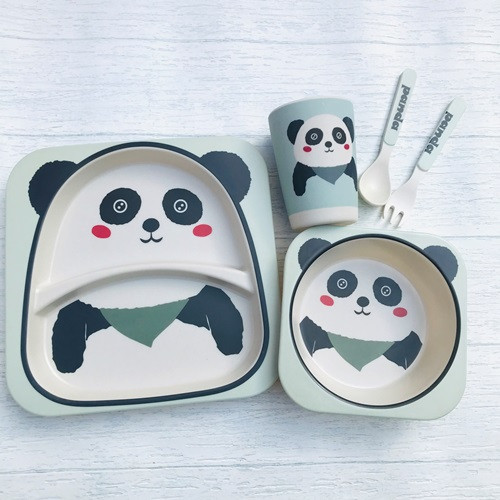 Дитячий посуд з бамбука Панда, фото 1