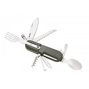 Мультитул, ніж багатофункціональний, унікальне рішення для комфортного прийому їжі на природі