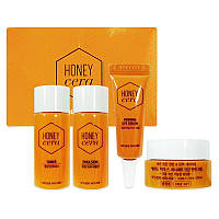 Набір мініатюр для догляду за шкірою обличчя з медом Etude House Honey Cera Skin Care Kit 15 мл, 15 мл, 10 мл, 5 мл