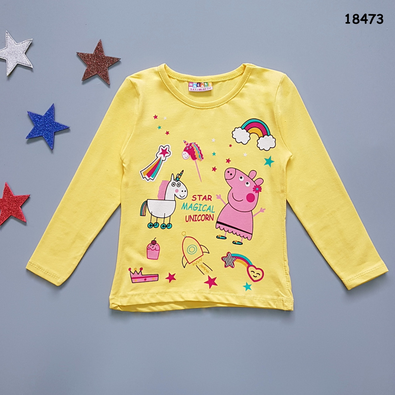 Лонгслив Peppa Pig для дівчинки. 86-92 см