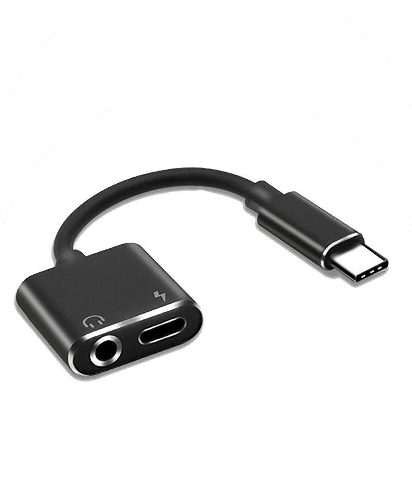 Адаптер Type-C — AUX (3.5) + Type-C аудіо та зарядний, фото 1