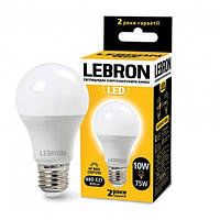 Лампа світлодіодна LED Lebron L-A60 10W E27 3000K 220V 850Lm 00-10-11