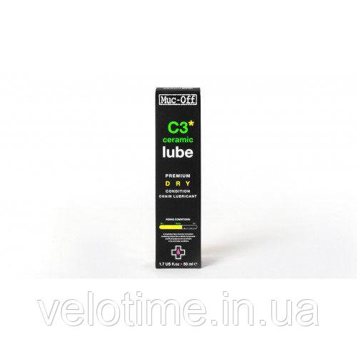 Велосипедне мастило для ланцюга Muc-Off C3 Dry Ceramic (120ml, чорний-зелений), фото 1