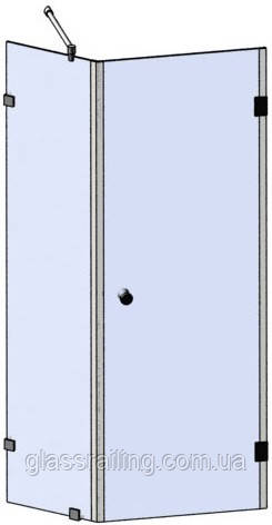 Стеклянная душевая перегородка под 135 град.