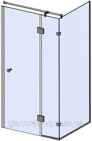 Стеклянная душевая перегородка угловая