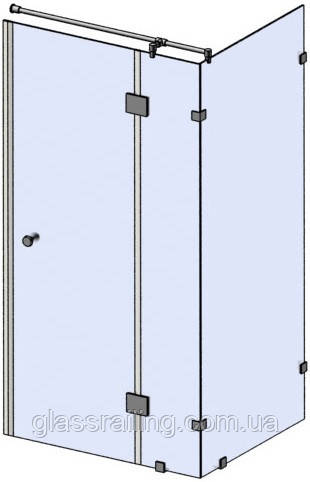 Стеклянная душевая перегородка угловая