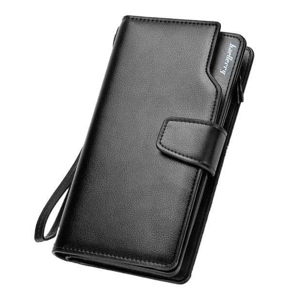 Портмоне чоловіче для документів і грошей / Клатч гаманець чоловічий чорний Baellerry Business, фото 1