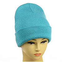 Шапка-лопата "New" без декору бірюзовий