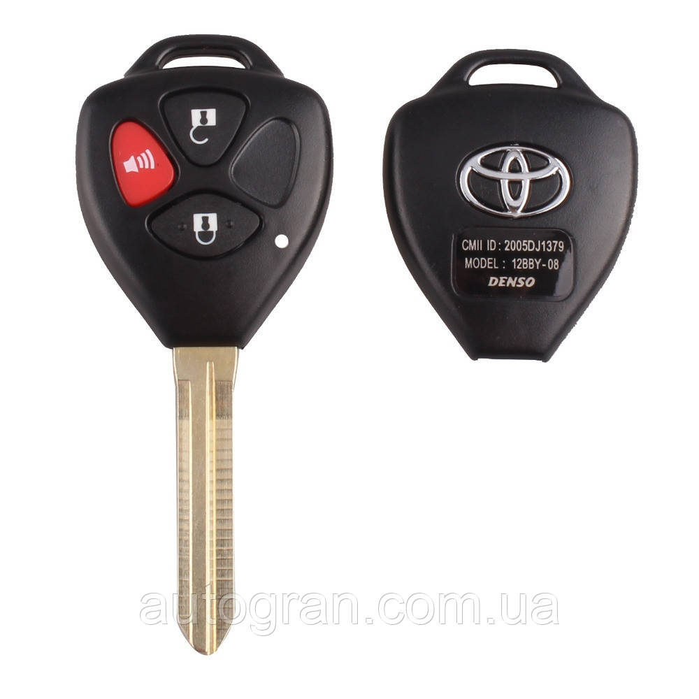 Корпус ключа Toyota Camry Corolla RAV4 Prado Auris Avensis 2+1 кнопки, фото 1