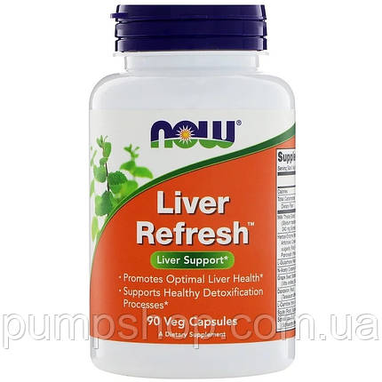 Для підтримки та відновлення печінки Now Foods Liver Refresh 90 капс., фото 2