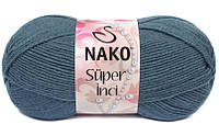 Nako SUPER INCI (Супер Инси) № 185 джинс (Шерстяная пряжа с акрилом, нитки для вязания)
