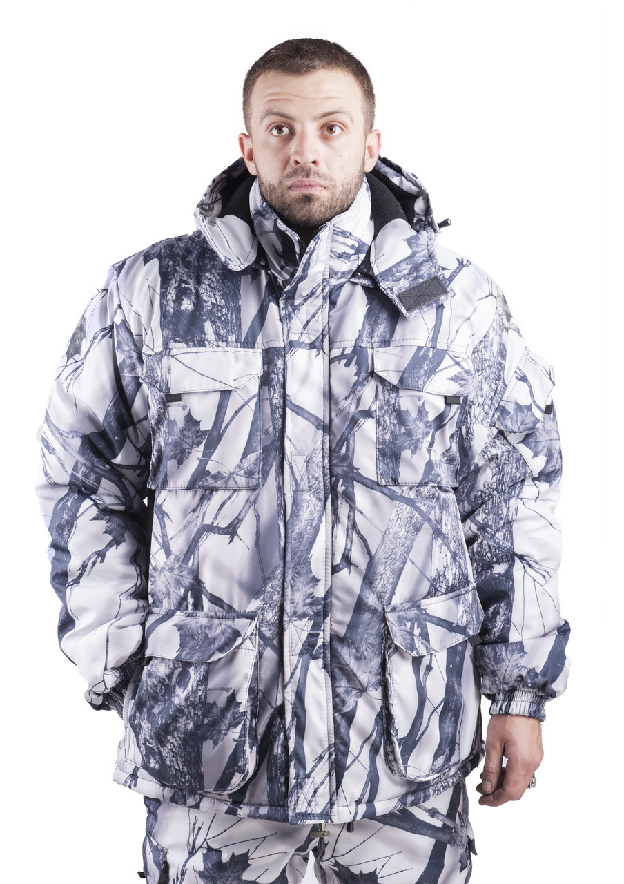 Зимовий мисливський костюм з тканини дюспо бондингу, забарвлення Зимовий Ліс, фото 1