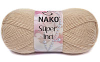 Nako SUPER INCI (Супер Інсі) № 219 світлий беж (Вовняна пряжа з акрилом, нитки для в'язання)