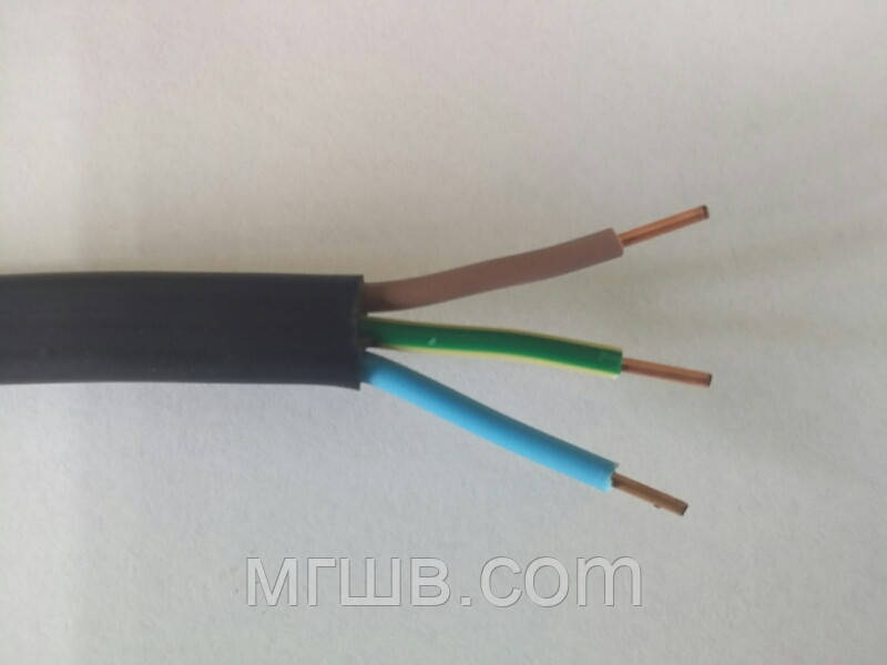 Кабель ВВГ Пнг нд 3х1.5 плоский не горючий ГОСТ 3*1.5 мідь, фото 1