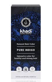 Натуральна фарба для волосся, Хна для волосся "Чорний Індиго" Khadi, 100 г
