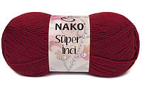 Nako SUPER INCI (Супер Инси) № 1175 красный (Шерстяная пряжа с акрилом, нитки для вязания)