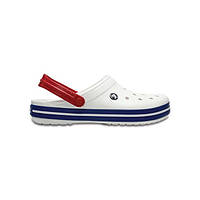 Crocs Crocband WHITE/BLUE JEAN Женские и Мужские Кроксы Крокбенд +подарок