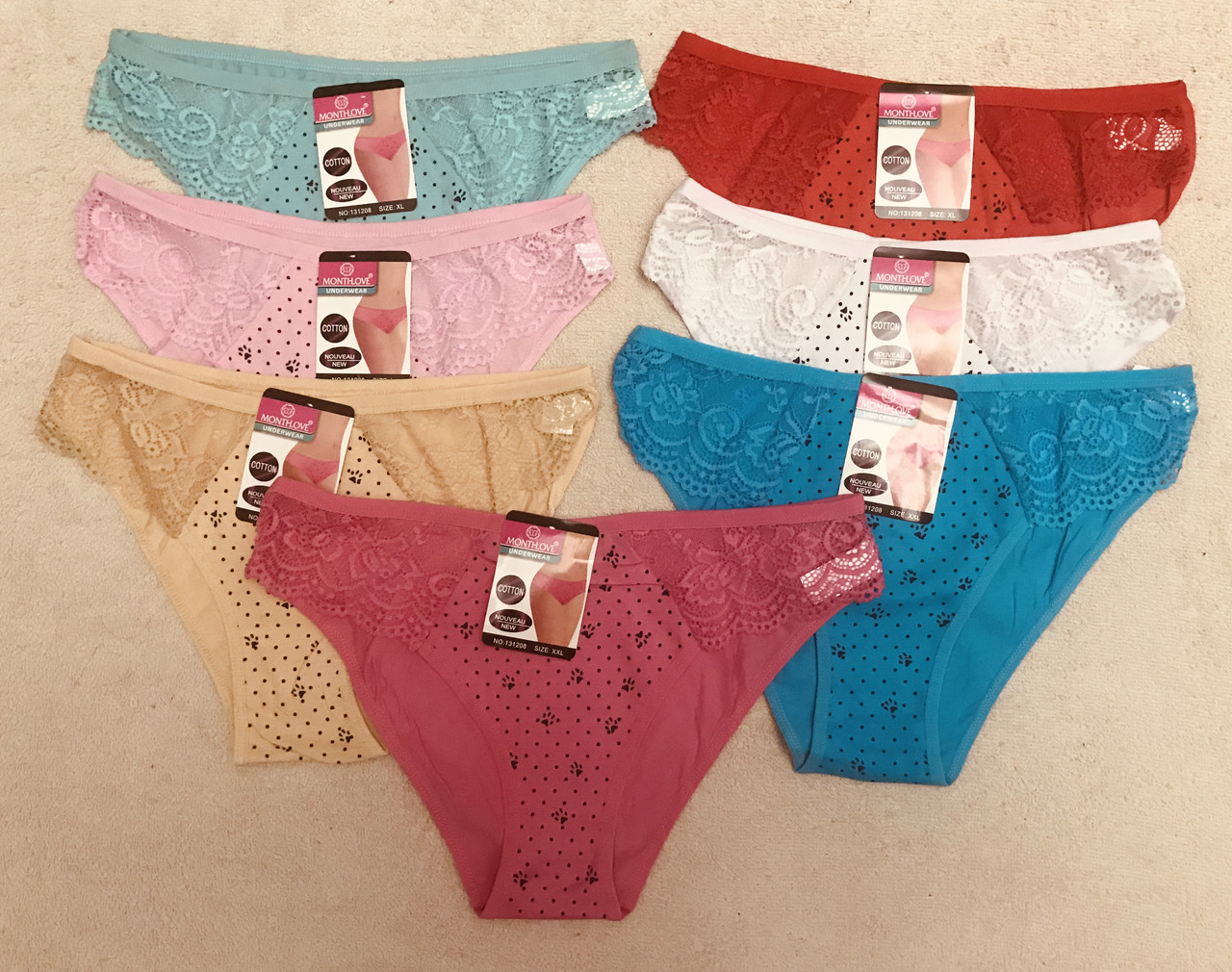 Труси з лапками з мереживними вставками