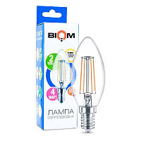 Філаментна лампа свічка Led Biom FL-306 C35 4W E14 4500 К