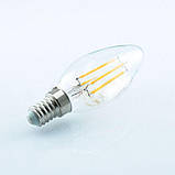 Філаментна лампа свічка Led Biom FL-306 C35 4W E14 4500 К, фото 5