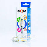 Філаментна лампа свічка Led Biom FL-306 C35 4W E14 4500 К, фото 3