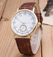 Жіночий годинник Geneva Пітон коричневий ремінець / Годинник Женева Geneva Пітон коричневий ремінець 023-03