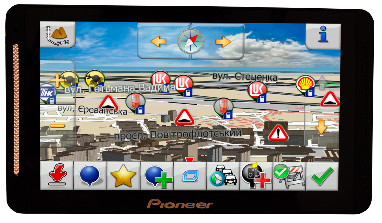 Мощный GPS навигатор Pioneer PI707, Android, AV вход,WIFI, Bluetooth, карты! - фото 5 - id-p1053504630
