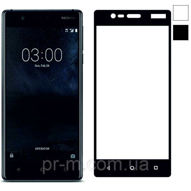 Захисне скло Full Cover Nokia 3, Black, фото 1