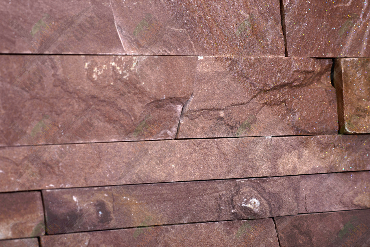 Камень песчаник "Ополье красное" KLVIV 6 см. уп.0.5 м.кв - фото 4 - id-p528520232