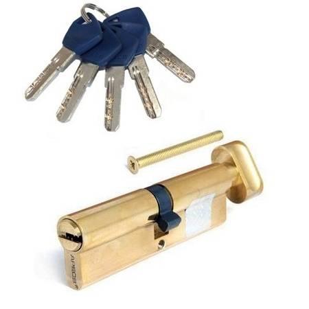 Циліндр APECS EM-100-C-G золото (CIS) ключ-вороток, фото 1