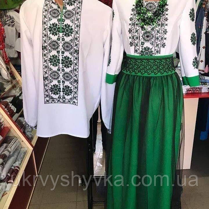 Вишиванки для пари "Етномодерн" зелені