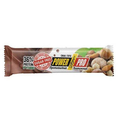 Протеїновий батончик Power Pro Nutella 32% білка 60 г без цукру, фото 1